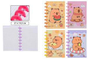 Блокнот 230,00  Капибара цветные кольца  7716