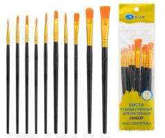 Кисти Нейлон  Ассорти   /набор  10шт./   7162  в  пакете