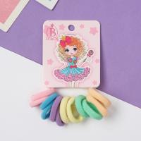 Укр. Резинка   /набор 12 шт./ Махрушка  пастель  10318358