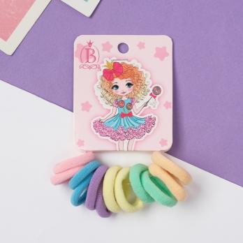 Укр. Резинка   /набор 12 шт./ Махрушка  пастель  10318358