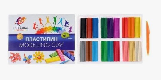 Пластилин  18цв. ЛУЧ Классика /14