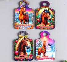 Магнит     ЛОШАДЬ  Дерево  доска /4