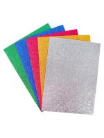 Цветной Фоамиран  А 4 (Пористая резина)  Блёстки 5цв 8040779