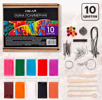 Глина  полимерная  10 цв. (пластика) 10747113