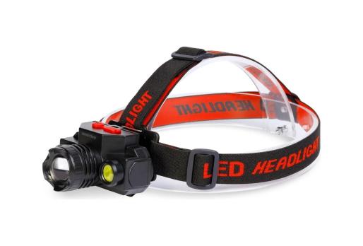 Фонарь налоб  Аккум.  1 LED + COB  Smartbuy   HL036