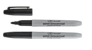 Маркер   тонкий     BASIR  чёрный   /12    МС-9500