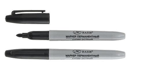 Маркер   тонкий     BASIR  чёрный   /12    МС-9500