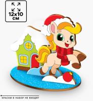 Роспись по дереву  Домик лошадка 10900674