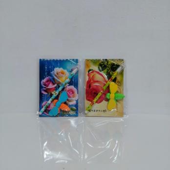 Блокнот   + ручка + ластик  д/девочек