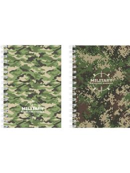 Блокнот  49,50  Милитари А 6  80л.  спираль  сбоку  3752