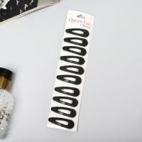 Укр. Зажим   Чпок 4,0 см. Черный пластик /10  #5