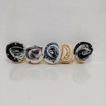 Укр. Зажим  Роза  из ткани /5   Р 758  #7