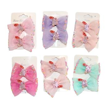 Укр. Зажим  Чпок Бантик зайка  уп. 2 шт  (цена за  1 зажим)  #13