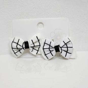 Укр. Зажим  Бантик  6см. клетка (цена за набор 2шт)  PRSH 033  #8