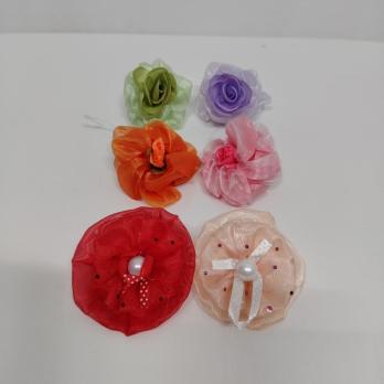 Укр. Резинка  Капроновая розочка /6   0025а  ОК  #8