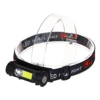 Фонарь налоб  Аккум.  1 LED + COB  221081