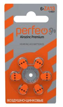 Батарейка -табл.№ ZA13 Perfeo  для слуховых аппаратов (цена за набор 6 штук)