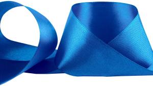 Лента  Текстил. Атлас.  50 мм. 2,5м.  синяя