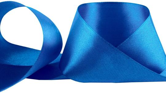Лента  Текстил. Атлас.  50 мм. 2,5м.  синяя