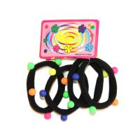 Укр. Резинка   /набор  4 шт/ Черные с шариками Ка277 #9