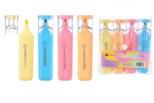 Маркер  /набор  4цв./  выделители  Basir  7260