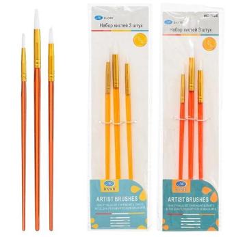 Кисти  Нейлон  круглые  /набор  3шт./  3666