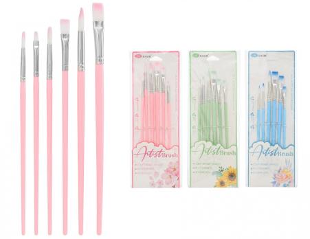 Кисти Нейлон  Ассорти   /набор  6шт./   7516