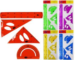 Геометр.  набор  большой  30см.  ГИБКИЙ  5166  уп.12