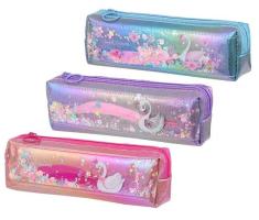 Пенал - косметичка  Тубус  Лебедь  пайетки 6662