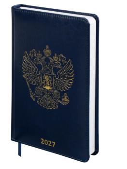 Ежедневник  420,00  Датиров.  2027  Кож.  А-5   ГЕРБ