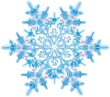 Открытка  на  липучке  Снежинка большая