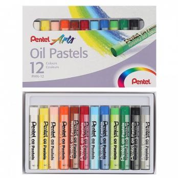 Пастель  12 цв.  масляная  Pentel  Oil  Pastrels