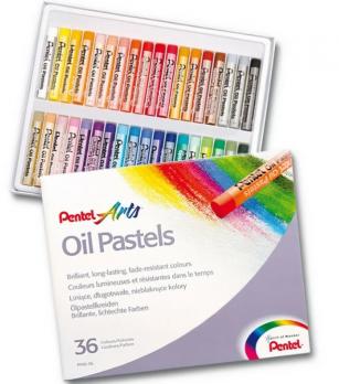 Пастель  36 цв.  масляная  Pentel  Oil  Pastrels