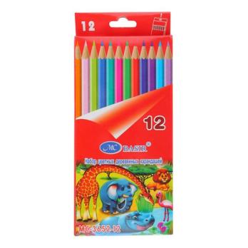 Карандаши  цв. BASIR  12 цв.  уп.12