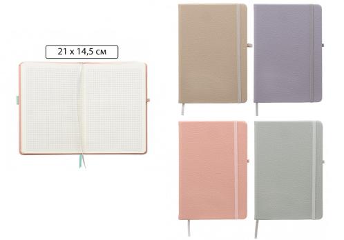 Блокнот 295,00  кож. А 5  с резинкой  клетка  7597