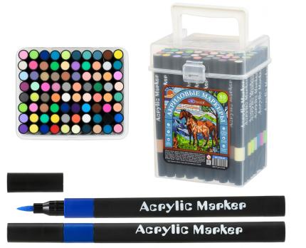 Маркер   Акриловые  в  боксе  80 цв  7506-80