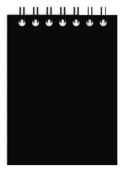 Блокнот  28,00  ПЛАСТИК  А7  спираль черный TZ3200