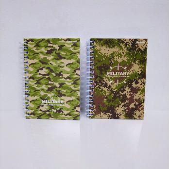 Блокнот  46,00  Милитари А 6  80л.  спираль  сбоку  3752