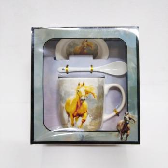 Сув.      ЛОШАДЬ  Чайный  набор  в  коробке