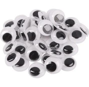 Глаза  15 мм    (набор  20 шт)