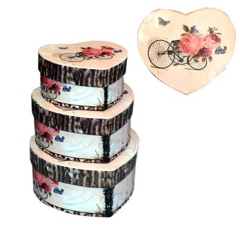 Коробка    подарочная  3 в 1   13*15 см  Сердце