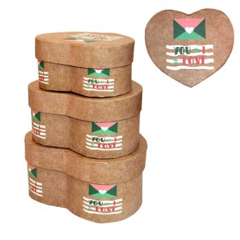 Коробка    подарочная  3 в 1   13*15 см  Сердце