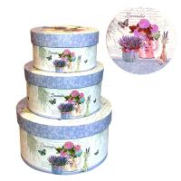 Коробка    подарочная  3 в 1   21*21 см   Круг