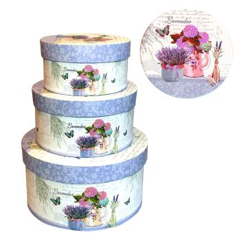 Коробка    подарочная  3 в 1   21*21 см   Круг